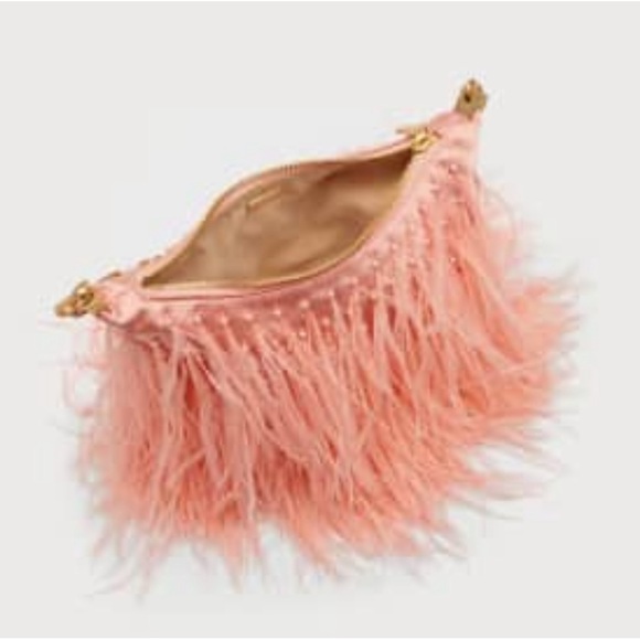 Cult Gaia Ostrich Feather Shoulder Bag NWT - Picture 3 of 9